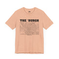 The 'Burgh Retro Map   - Short Sleeve Tee T-Shirt Printify Heather Peach S 