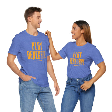 Play Renegade Distressed Font - Short Sleeve Shirt T-Shirt Printify   