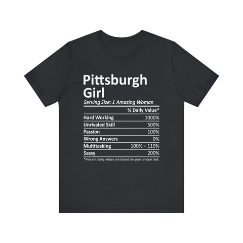 Pittsburgh Girl Ingredients - Unisex Jersey Short Sleeve Tee