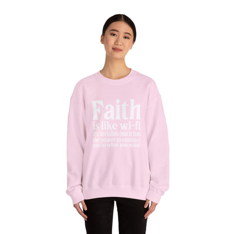 Faith is Like Wifi - Heavy Blend™ Crewneck Sweatshirt