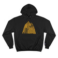 Pittsburgh Glass Building - Champion Hoodie Hoodie Printify Black S 