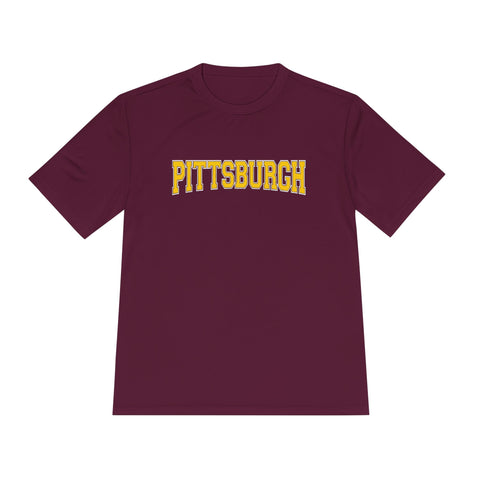 Pittsburgh Varsity Letters - Sport-Tek Unisex Moisture Wicking Tee