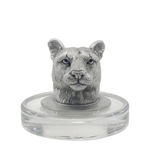 Penn State Heritage Decanter with 3D Top Cougar and 2 Glasses with Chest Box
