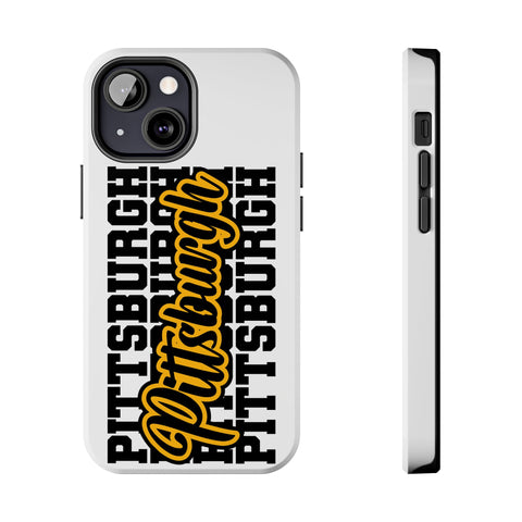 Pittsburgh Typography - iPhone Phone Case Mate Tough