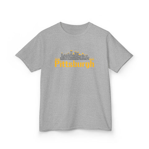 Pittsburgh Football Team Names - Kids Graphic T-Shirt
