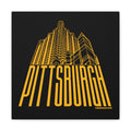 Steel Building Pittsburgh - Canvas Gallery Wrap Wall Art Canvas Printify 12″ x 12″ 1.25"