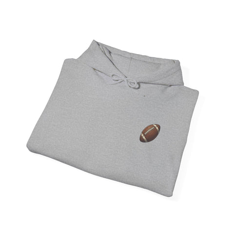 Football Pocket Hoodie with 'Somehow' Labrador Vintage Poster Back