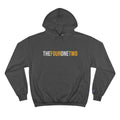 The Four One Two - Area Code - Champion Hoodie Hoodie Printify Charcoal Heather S 