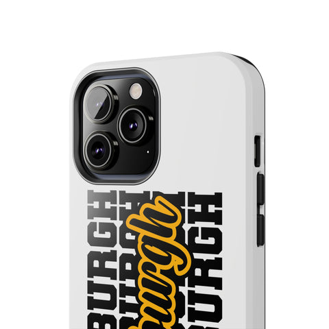 Pittsburgh Typography - iPhone Phone Case Mate Tough