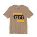 PITTSBURGH ESTABLISHED 1758 CLEAN RETRO - Short Sleeve Tee T-Shirt Printify Heather Tan XS