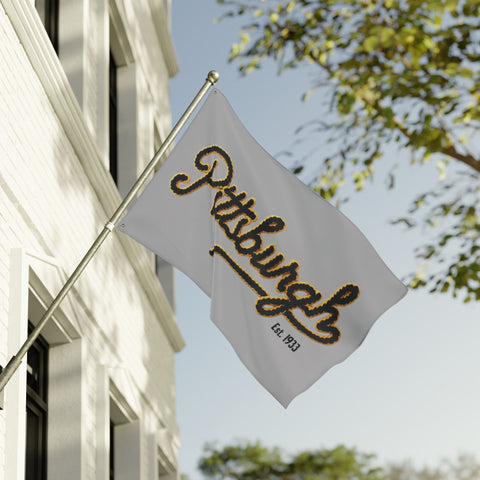 Pittsburgh Faux Embroidery - Double Sided Flag