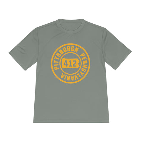 412 Pittsburgh Stamp - Sport-Tek Unisex Moisture Wicking Tee