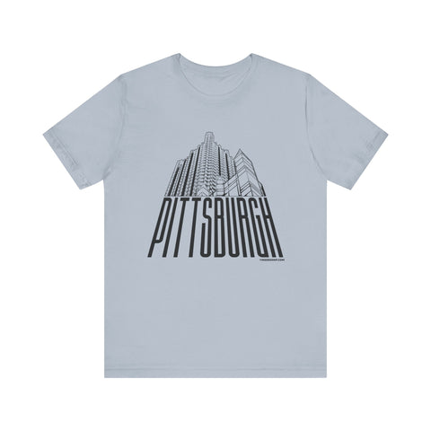 Steel Building Pittsburgh T-Shirt - Unisex bella+canvas 3001 Short Sleeve Tee T-Shirt Printify Light Blue S 