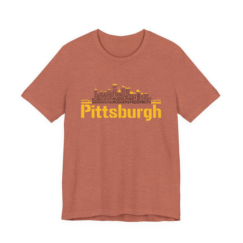 Pittsburgh Football Team Names - Unisex Jersey Short Sleeve Tee