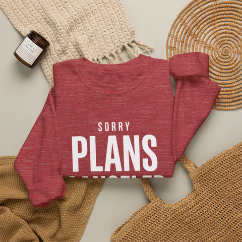 Plans Canceled Sweatshirt — "Sorry Plans Canceled, Football Is On" Crewneck