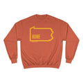 Pittsburgh, Pennsylvania, Home - Champion Crewneck Sweatshirt Sweatshirt Printify Orange XL 