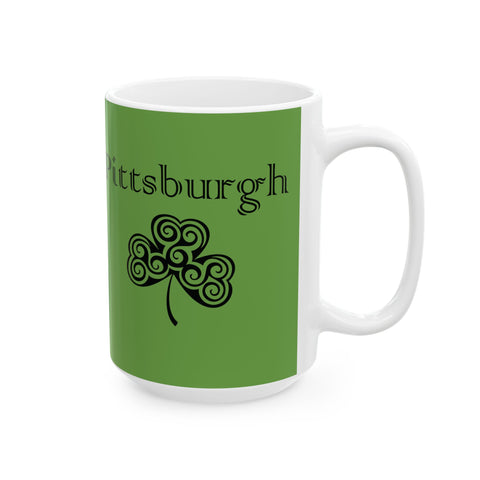 Pittsburgh Irish Clover -  Coffee Mugs (11oz, 15oz)