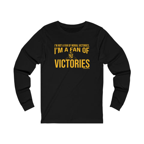 I'm a Fan of Victories - Tomlin Quote - Long Sleeve Tee Long-sleeve Printify XS Black 