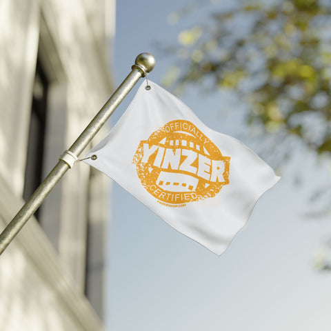 Yinzer Certified Stamped Graphic  - White Double Sided Flag