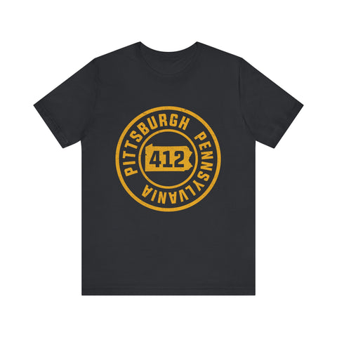412 Pittsburgh Stamp - Unisex Jersey Short Sleeve Tee