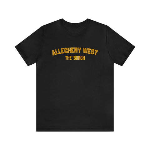 Allegheny West - The Burgh Neighborhood Series - Unisex Jersey Short Sleeve Tee T-Shirt Printify Black S 
