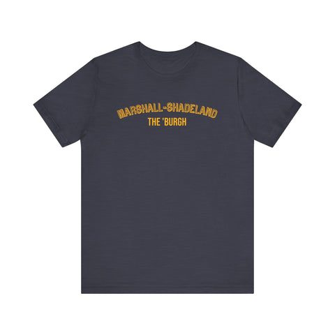 Marshall-Shadeland - The Burgh Neighborhood Series - Unisex Jersey Short Sleeve Tee T-Shirt Printify Heather Midnight Navy XS 