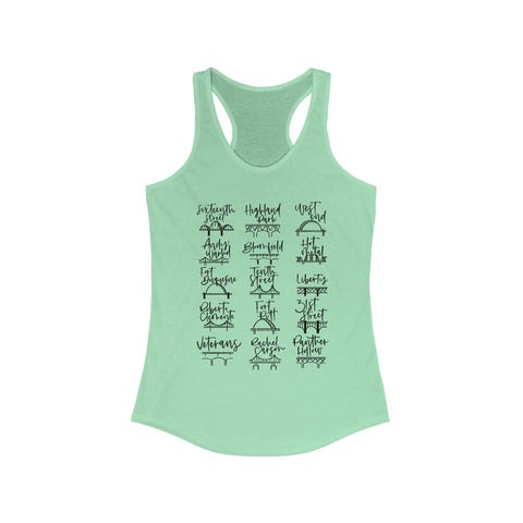 Pittsburgh Bridges Doodle - Women's Tang Top