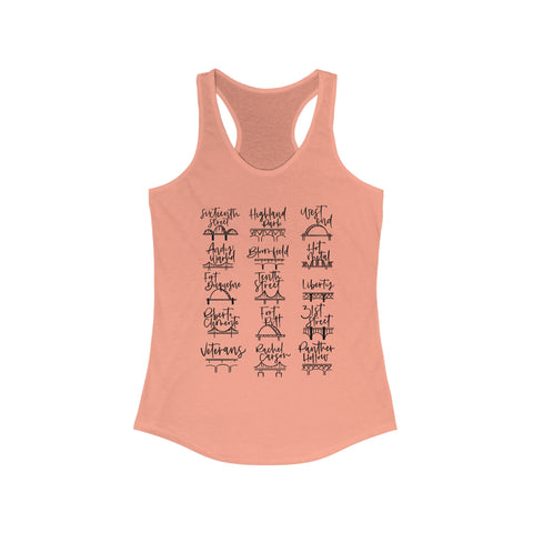 Pittsburgh Bridges Doodle - Women's Tang Top
