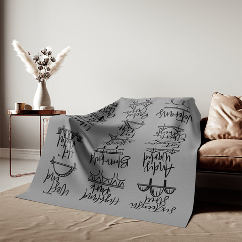 Pittsburgh Bridges Sweatshirt Blanket