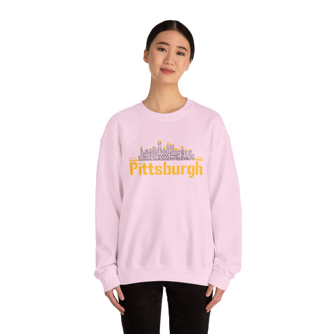 Pittsburgh Football Team Names - Heavy Blend™ Crewneck Sweatshirt