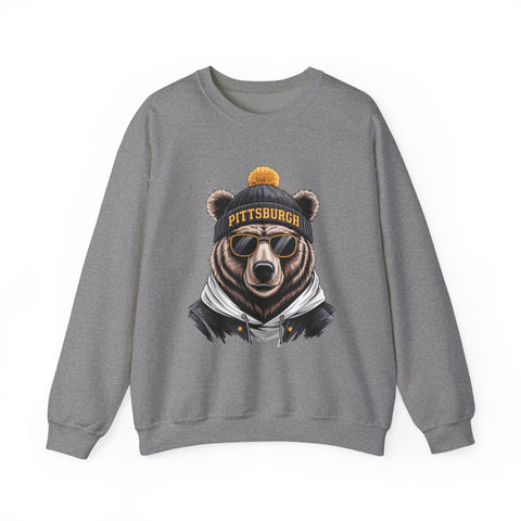 Pittsburgh Game Day Bear - Heavy Blend™ Crewneck Sweatshirt