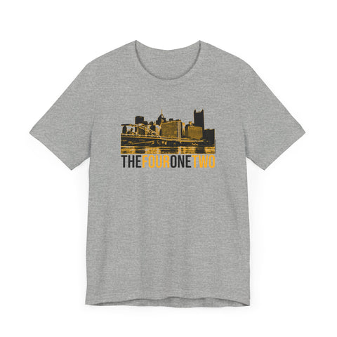 Four One Two Skyline - 412 Series - Pittsburgh T-Shirt - Unisex bella+canvas 3001 Short Sleeve Tee T-Shirt Printify   