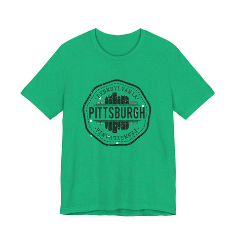 Pittsburgh City Stamp - Short Sleeve T-Shirt