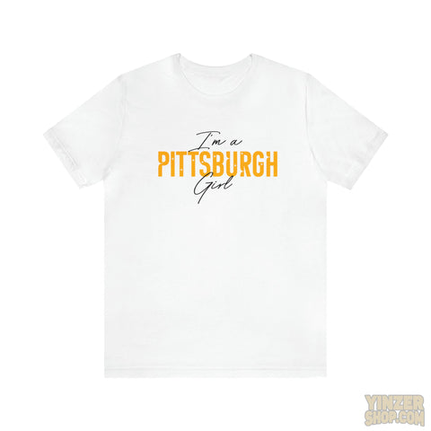 I'M A Pittsburgh Girl - Star Design - Unisex Jersey Short Sleeve Tee T-Shirt Printify White S 