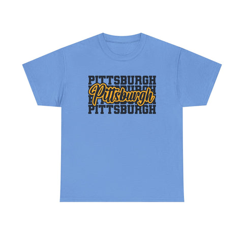 Pittsburgh Typography - Unisex Heavy Cotton Tee