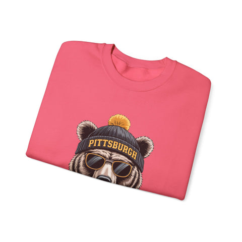Pittsburgh Game Day Bear - Heavy Blend™ Crewneck Sweatshirt