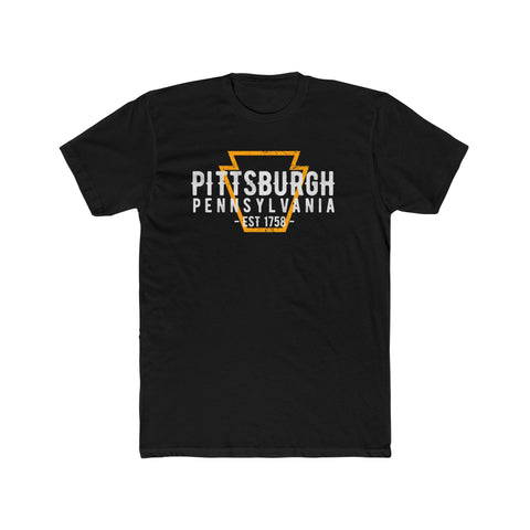 Pittsburgh Established 1758 T-Shirt T-Shirt Printify Solid Black S 