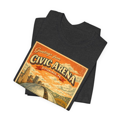 Greeting From Civic Arena (The Igloo) - Unisex Jersey Short Sleeve Tee