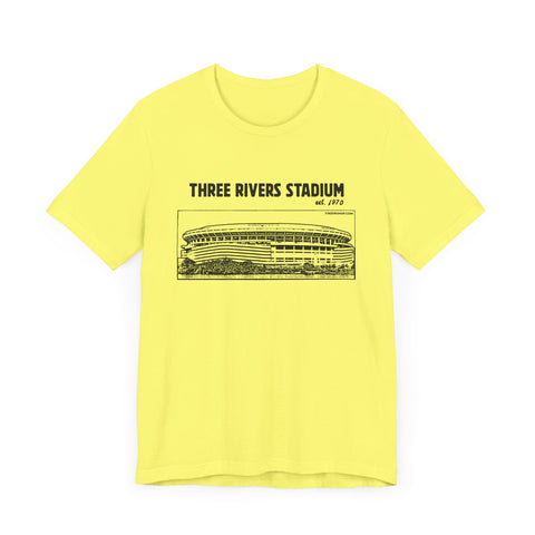 Three Rivers Stadium - 1970 - Retro Schematic - Short Sleeve Tee