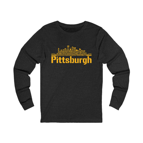 Pittsburgh Football Team Names - Unisex Long Sleeve Tee