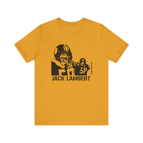 Jack Lambert Legend T-Shirt  - Unisex bella+canvas 3001 Short Sleeve Tee T-Shirt Printify Mustard XS 