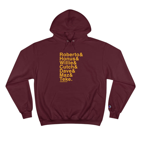 Famous Pittsburgh Pirates Ampersand - Champion Hoodie Hoodie Printify Maroon S 