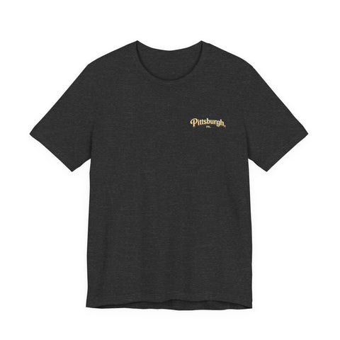 Vintage Pittsburgh Sunset (Print on Back) - Unisex Jersey Short Sleeve Tee