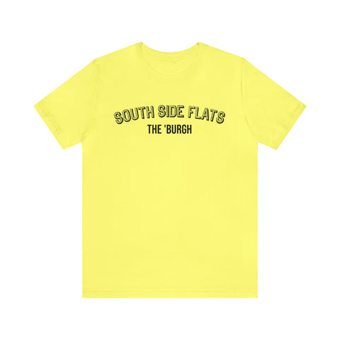 South Side Flats - The Burgh Neighborhood Series - Unisex Jersey Short Sleeve Tee T-Shirt Printify Yellow 2XL 