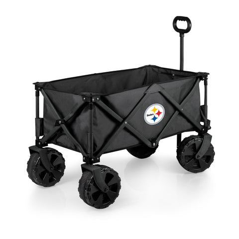 Pittsburgh Steelers - Adventure Wagon Elite All-Terrain Portable Utility Wagon Utility Wagon Picnic Time Family of Brands Gray  