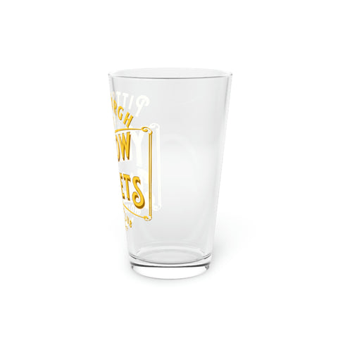 Pittsburgh Yellow Jackets Text Pint Glass  Vintage Ice Hockey   