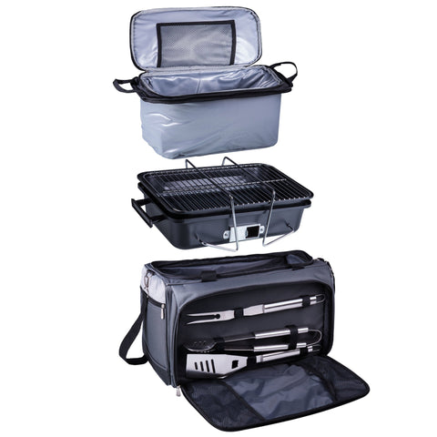 West Virginia Mountaineers - Buccaneer Portable Charcoal Grill & Cooler Tote  Picnic Time Family of Brands   