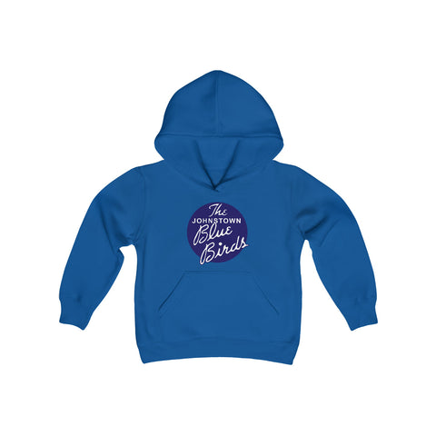 Johnstown Blue Birds Hoodie (Youth)  Vintage Ice Hockey Royal S 