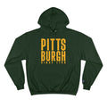 Big Pittsburgh - Champion Hoodie Hoodie Printify Dark Green S 