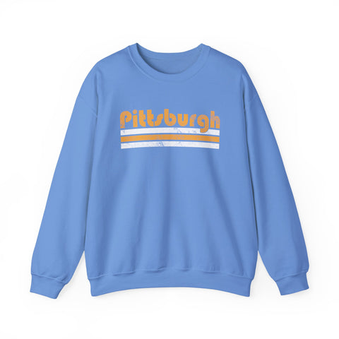 Vintage Pittsburgh Stripes - Heavy Blend™ Crewneck Sweatshirt